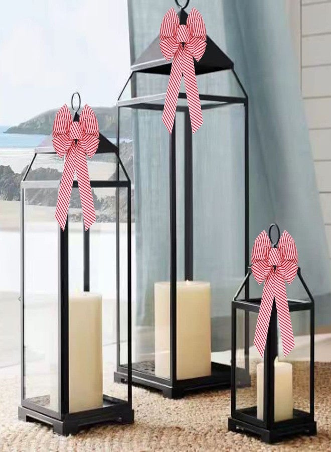 Meseey 2 Pcs 16 x 8 Inch Large Christmas Candy Red Bows Wreaths Peppermint Bow for Gift Wrapping Tree Topper Front Door Home Decorations - Image 5